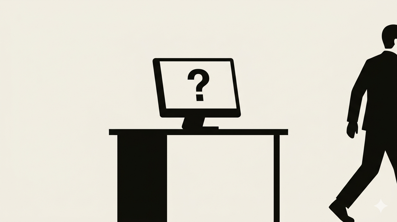 Un visiteur quitte un site sans réponse